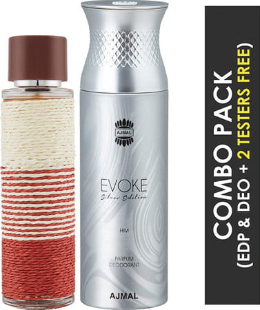 Maryaj Deuce Homme Edp 100ml For Men And Ajmal Evoke Silver Edition Him Deodorant 200ml For Men