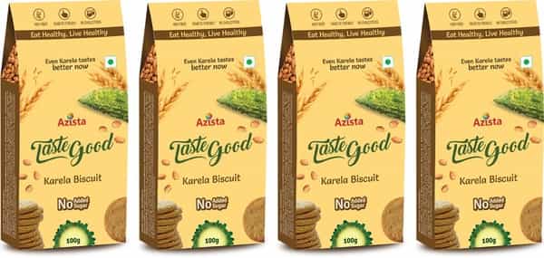 Taste Good Karela Biscuits - Pack Of 4 (4 X 100 G)
