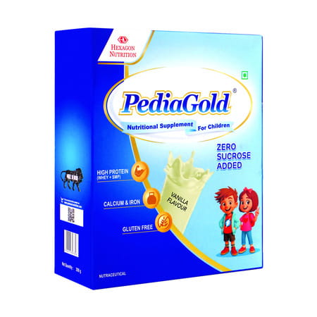 Pediagold Vanilla Flavour | Nutrition Supplement | For Children | Box | 200 Gm