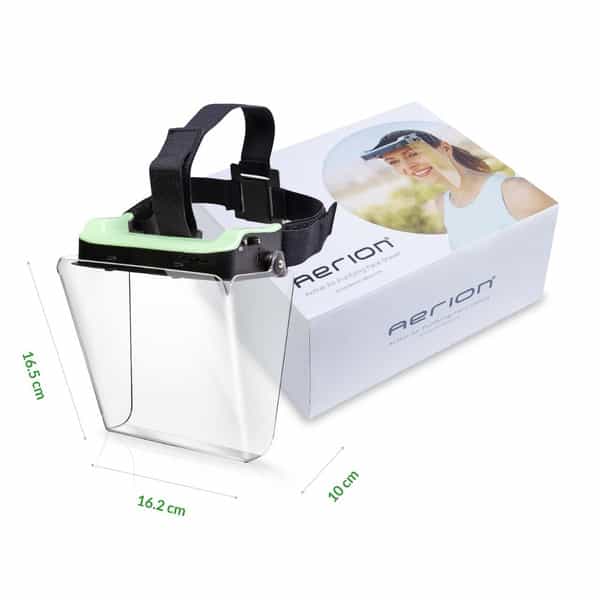 Aerion Air Shield, Battery Powered Wearable Air Purifier, Eco-Friendly Reusable Full Face Protector