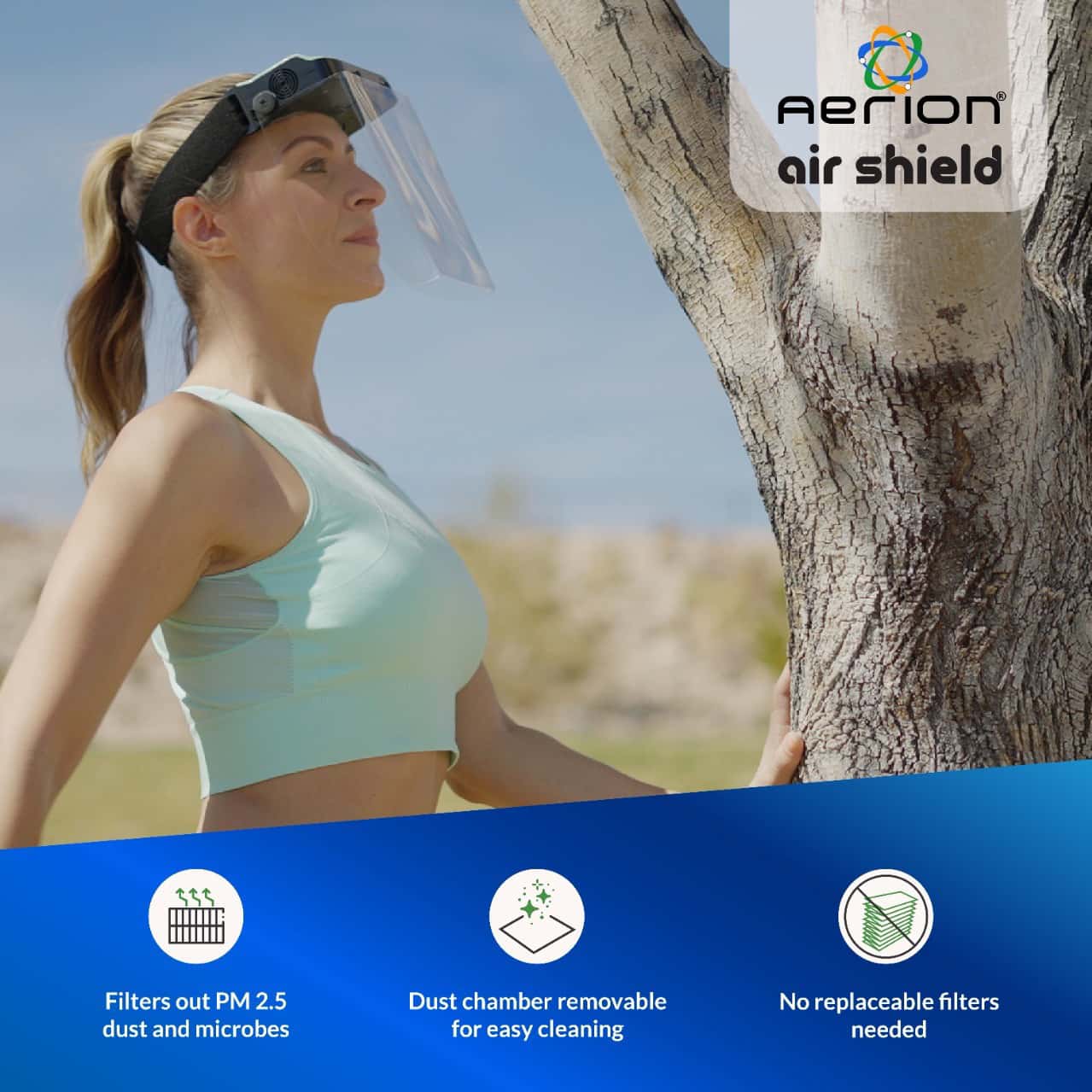 Buy AERION AIR SHIELD, BATTERY POWERED WEARABLE AIR PURIFIER, ECO