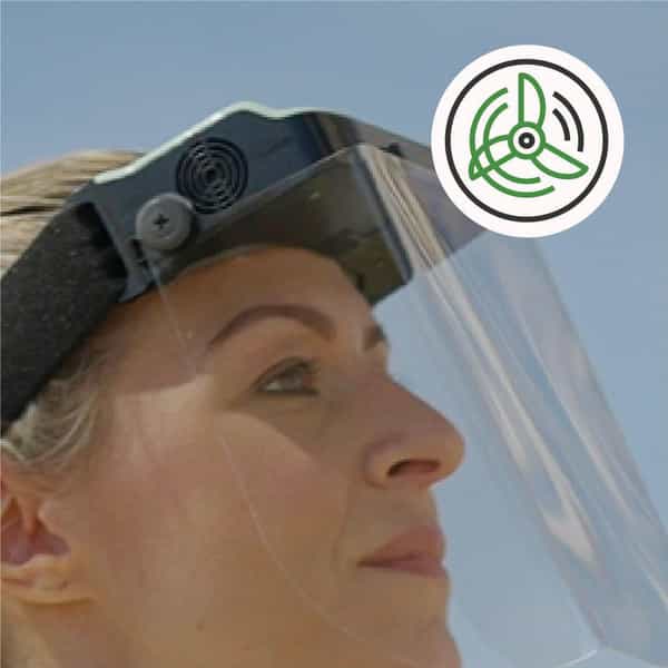 Aerion Air Shield, Battery Powered Wearable Air Purifier, Eco-Friendly Reusable Full Face Protector