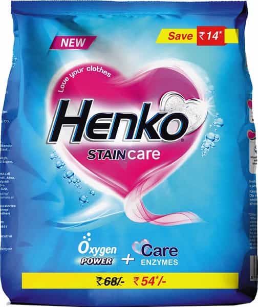 Buy HENKO DETERGENT POWDER STAIN CHAMPION, OXYGEN, 500G Online & Get