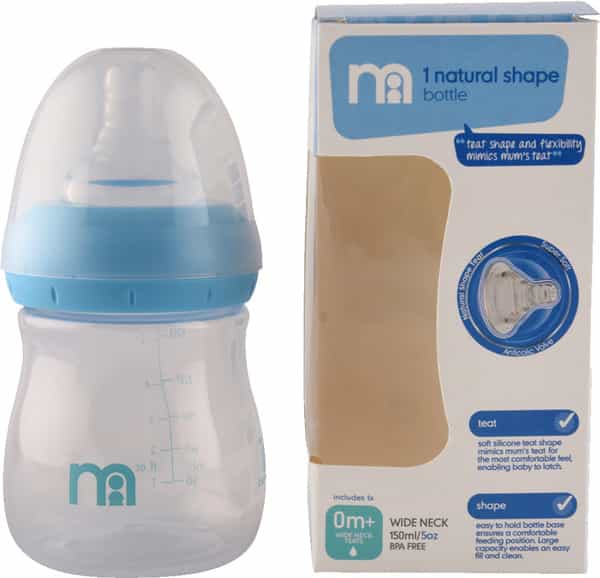 Mothercare Wide Neck Bottle - Blue - 150Ml