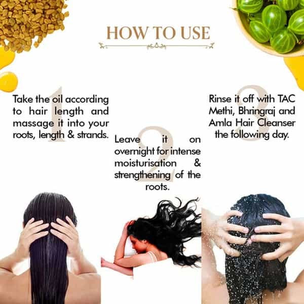 Tac - The Ayurveda Co.bhringraj Amla Hair Oil For Hair Fall Control With Methi - 150Ml
