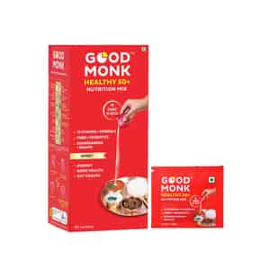 Good Monk Healthy 50+ Nutrition Mix | To Improve Energy | Bone & Gut Health | 30 Sachets
