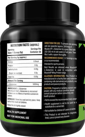 Musclexp Micronized L-Glutamine Powder - 250g Unflavored