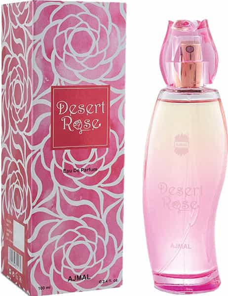 Ajmal Desert Rose Edp Floral 100Ml For Women And Shadow Homme Deodorant 200Ml For Men+ 2 Parfum