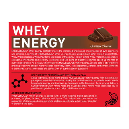 Muscleblaze Whey Energy (Chocolate | 2 Kg / 4.4 Lb)
