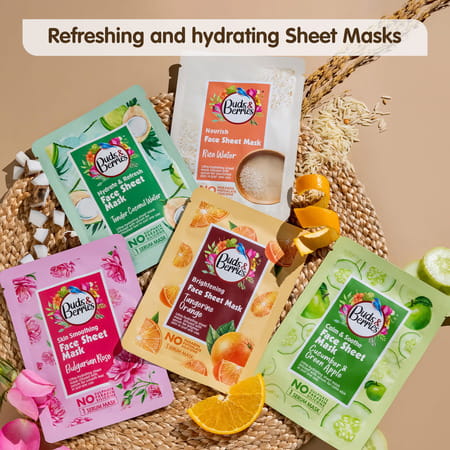 Buds & Berries Calm And Soothe Ultra-Hydrating Face Sheet Mask With Cucumber And Green Apple (25 G)