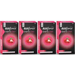Manforce Extra Dotteds Litchi Flavoured Condom (set Of 4 40 Sheets)