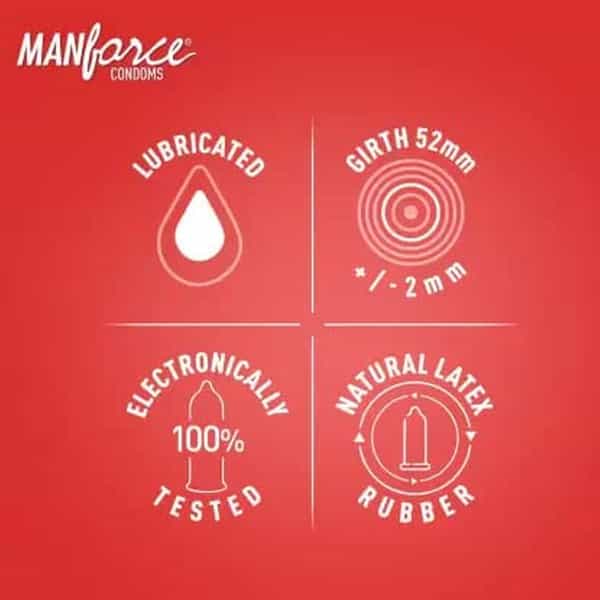 Manforce Extra Dotteds Litchi Flavoured Condom (Set Of 4 40 Sheets)