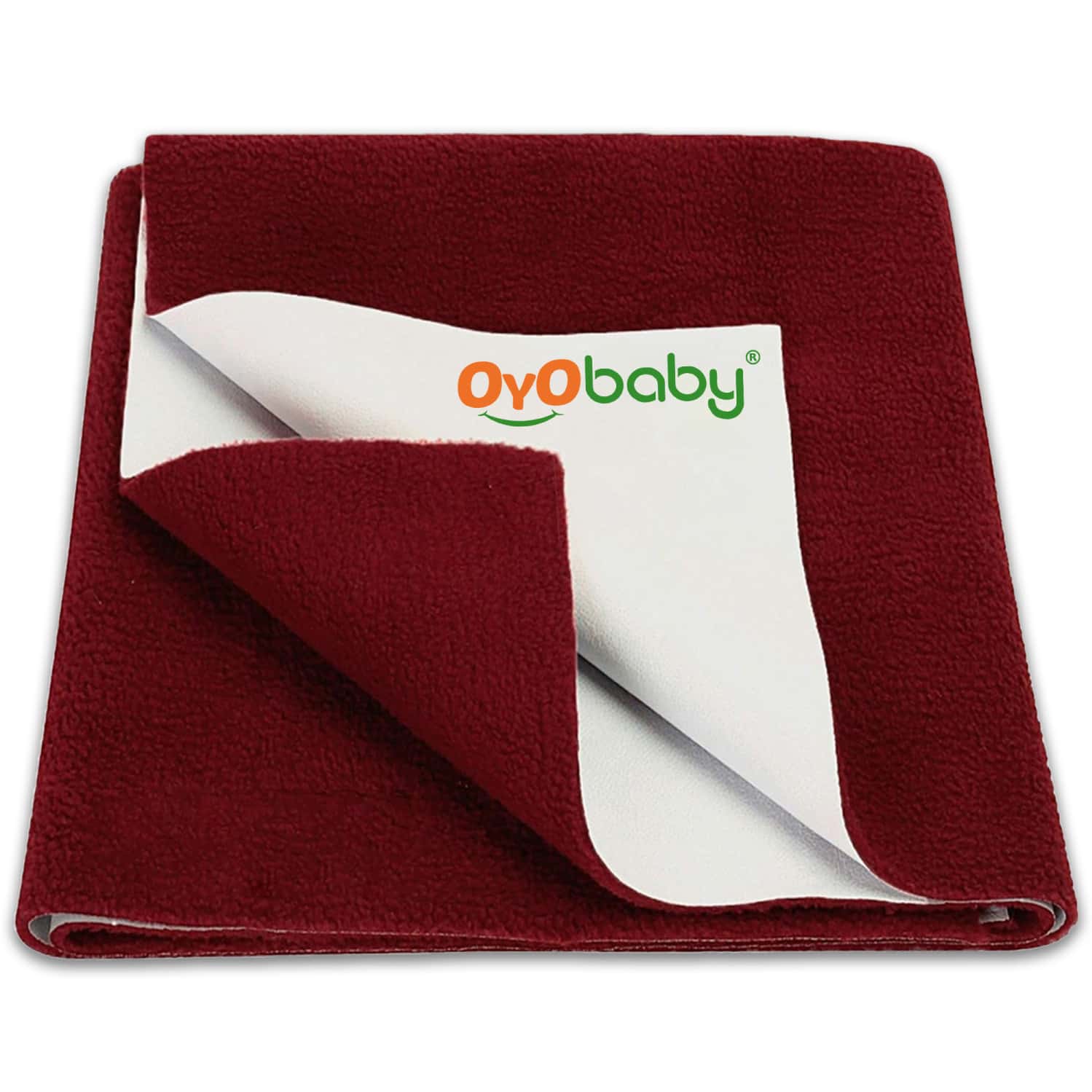Oyo Baby Waterproof Bed Protector Baby Dry Sheet Large Maroon (100 Cm X 140 Cm)