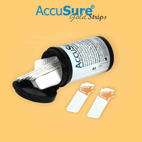 Accusure Gold Blood Glucose Monitoring System | Glucometer | Free 25 Test Strips