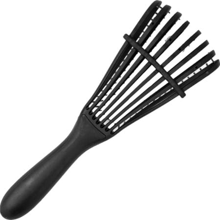 Streak Street Wet And Dry Hair Detangler Hair Brush With Spacing Clip - Black