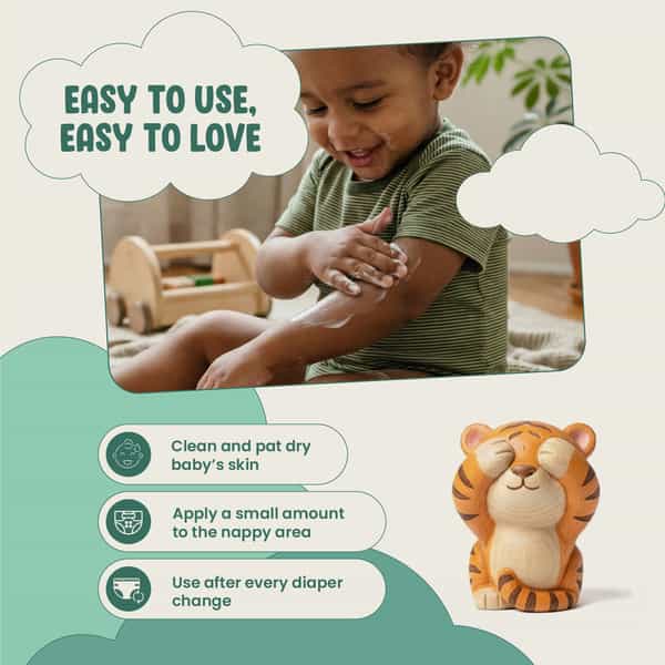 Green Milk Green Cuddle Baby Diaper Rash Cream|Aloe Vera | Turmeric & Tulsi| 3+ Months | 100 G
