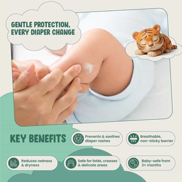 Green Milk Green Cuddle Baby Diaper Rash Cream|Aloe Vera | Turmeric & Tulsi| 3+ Months | 100 G