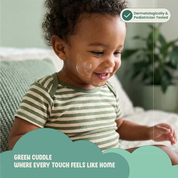 Green Milk Green Cuddle Baby Diaper Rash Cream|Aloe Vera | Turmeric & Tulsi| 3+ Months | 100 G