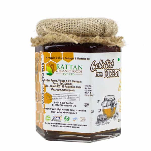 Nutriorg Certified Organic High Altitude Honey 250G