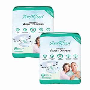 Arokleen Adult Diaper Tape Style Large (waist Size: 102 Cm-150 Cm) 10 Pcs Per Packet Pack Of 2