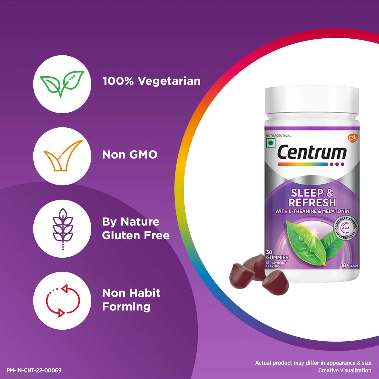 Buy CENTRUM SLEEP AND REFRESH GUMMIES, 30S 100 VEG WORLD'S 1