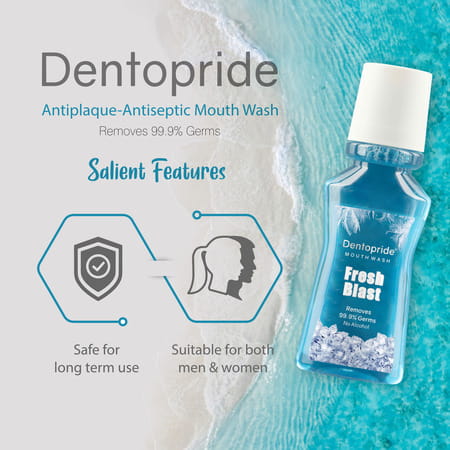 Dentopride Mouth Wash | For Total Oral Hygiene|Long Lasting Freshness (150 Ml- Pack Of 2)