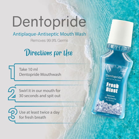 Dentopride Mouth Wash | For Total Oral Hygiene|Long Lasting Freshness (150 Ml- Pack Of 2)