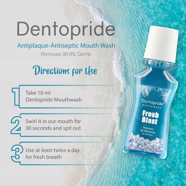 Dentopride Mouth Wash | For Total Oral Hygiene|Long Lasting Freshness (150 Ml- Pack Of 2)