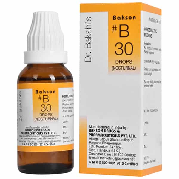 Dr Bakshi's Bakson Homoeopathy B30 Nocturnal Drops 30 Ml