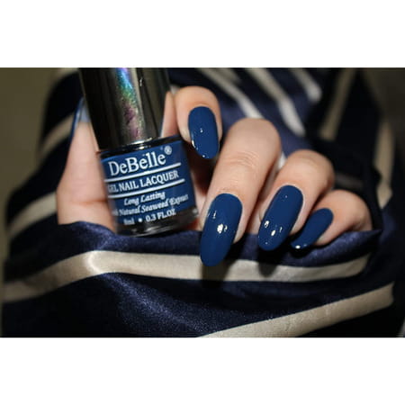 Debelle Gel Nail Polish Gift Set Of 2 - Navy Bleu Allure | Marshmellow Crush - 16 Ml (8 Ml Each)
