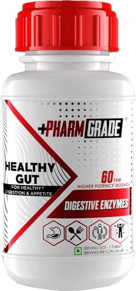 Pharmgrade Healthy Gut Digestive Enzymes Supplements - 60 Tablets