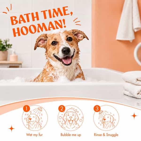 Pups & Paws Anti-Tick & Flea Dog Shampoo With 8% Neem | Tulsi | Aloe Vera & Tea Tree | 200 Ml