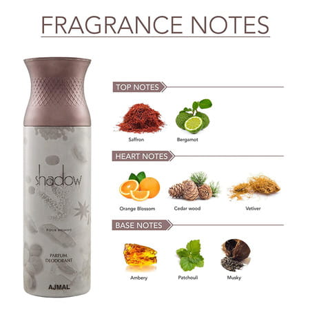 Ajmal 1 Carbon Homme | Hadow Homme | Nightingale&Distraction For Men & Women Deodorants Each 200ml