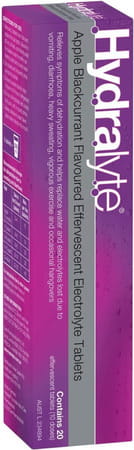 Hydralyte Effervescent Electrolyte Tablets | Adults | Apple Blackcurrant | 20 Tablets