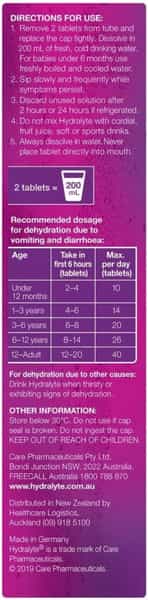 Hydralyte Effervescent Electrolyte Tablets | Adults | Apple Blackcurrant | 20 Tablets