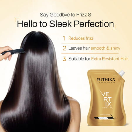 Yuthika Professional Vertix Hydrolyzed Keratin Hair Smoothing Cream For Extra Resistant Hair 500ml