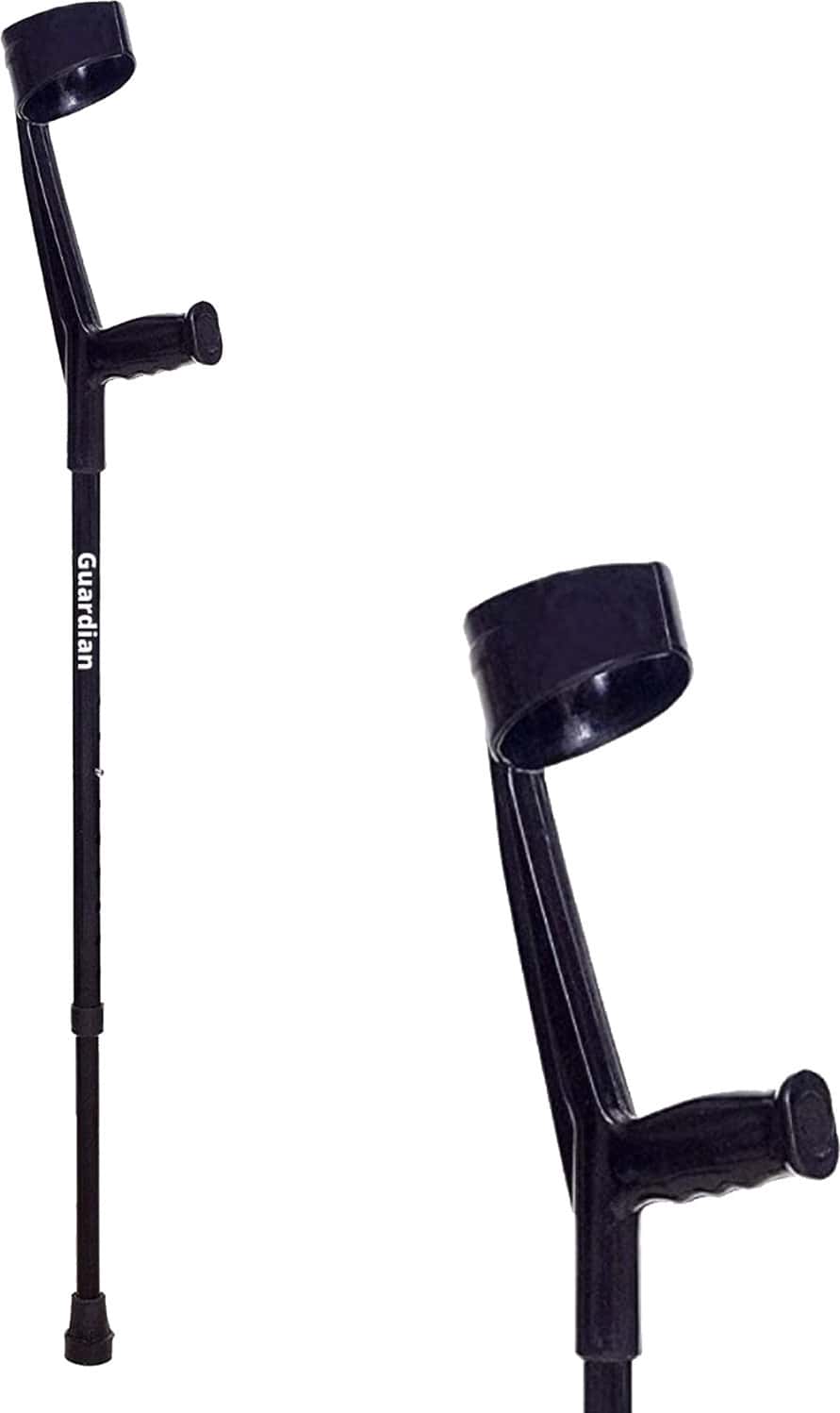 Guardian Elbow Walking Stick For Patients | Adjustable | Steel | Black
