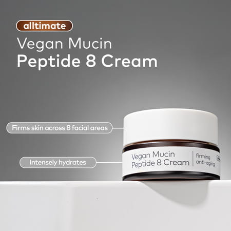 The Face Shop Alltimate Vegan Mucin 8 Peptide Cream Anti Aging Korean Moisturizer | No Snails - 50ml