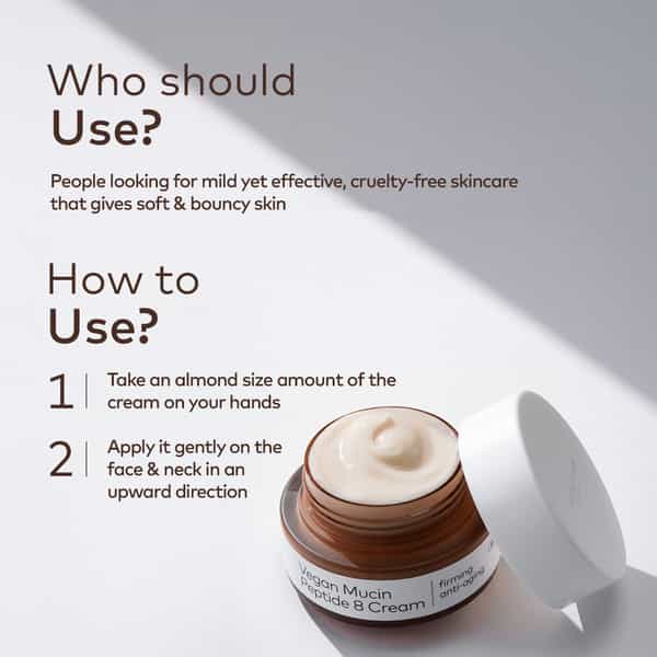 The Face Shop Alltimate Vegan Mucin 8 Peptide Cream Anti Aging Korean Moisturizer | No Snails - 50Ml