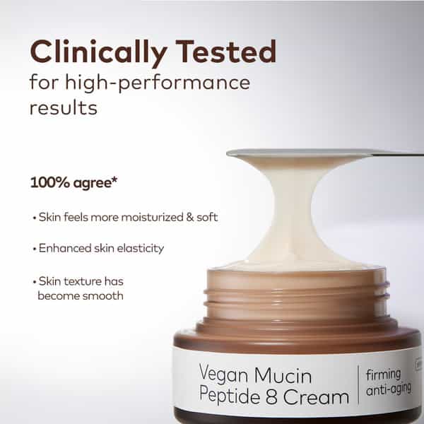 The Face Shop Alltimate Vegan Mucin 8 Peptide Cream Anti Aging Korean Moisturizer | No Snails - 50Ml