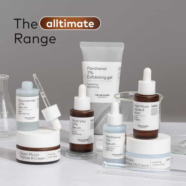 The Face Shop Alltimate Vegan Mucin 8 Peptide Cream Anti Aging Korean Moisturizer | No Snails - 50Ml