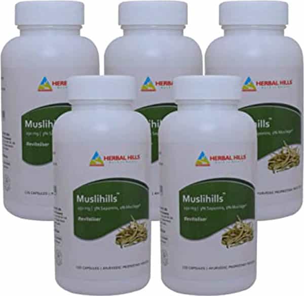 Herbal Hills Muslihills - Musli Capsule - 120 Count -Pack Of 5