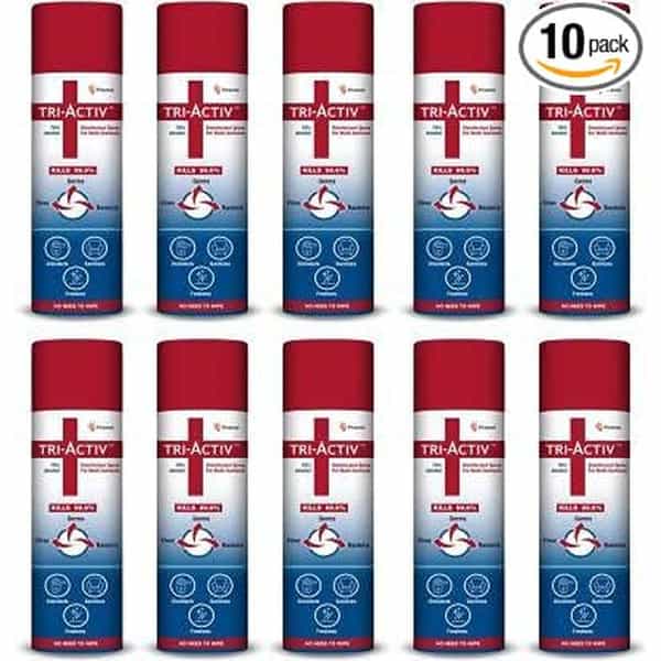 Tri-Activ 70% Alcohol Based Disinfectant Spray For Multi-Surfaces - 500 Ml (Pack Of 10)