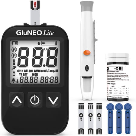 K-Life Gluneolite Fully Automatic Blood Glucose Check Sugar Testing Machine With 50 Strips