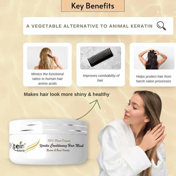 Ktein Natural 100% Plant Derived Keratin Conditioning Hair Mask (200Ml)
