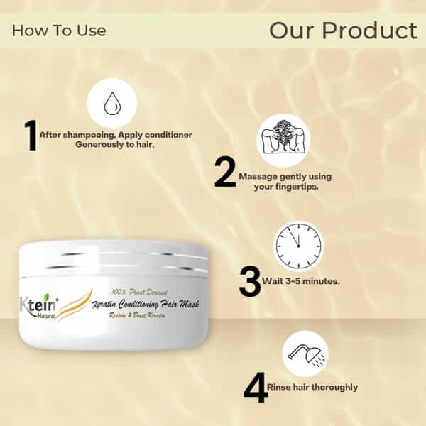 Ktein Natural 100% Plant Derived Keratin Conditioning Hair Mask (200Ml)