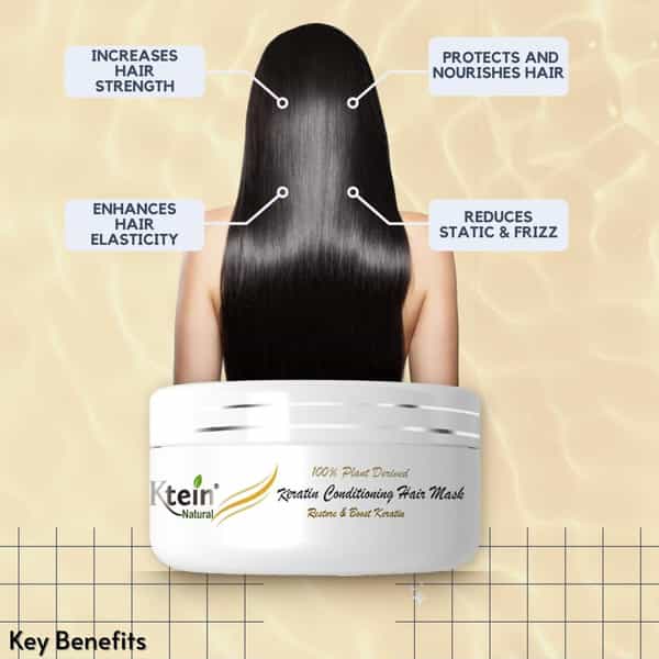 Ktein Natural 100% Plant Derived Keratin Conditioning Hair Mask (200Ml)