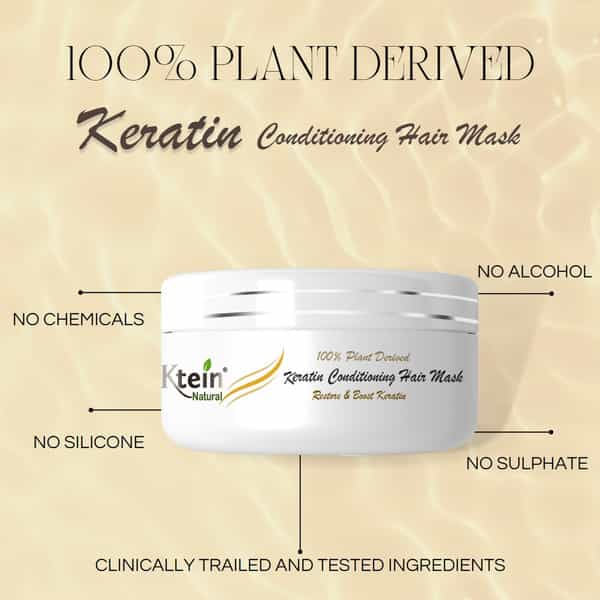 Ktein Natural 100% Plant Derived Keratin Conditioning Hair Mask (200Ml)