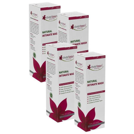 Everteen Natural Intimate Wash For Feminine Hygiene In Women 4 Packs (210ml Each)