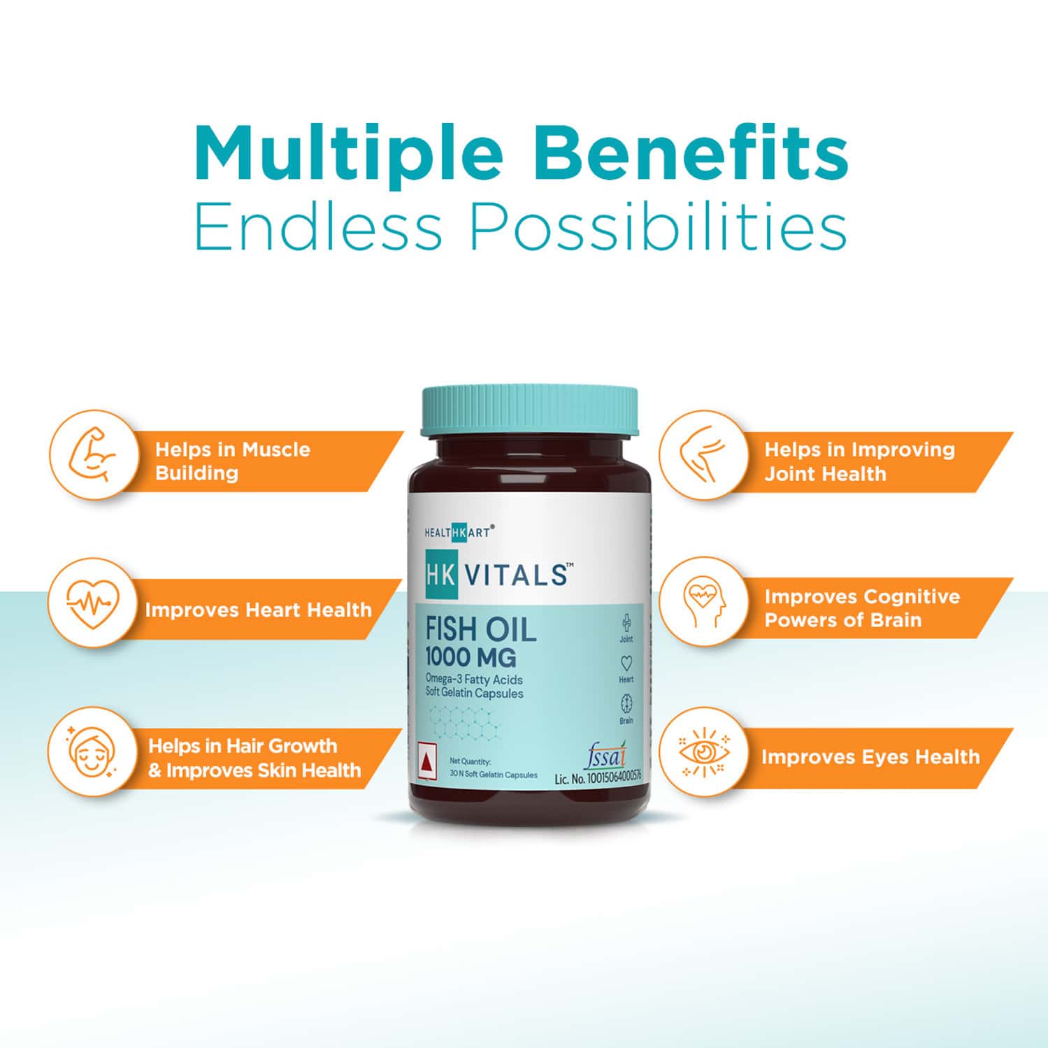 Buy HEALTHKART HK VITALS FISH OIL CAPSULEMEN & WOMEN1000MG OMEGA 3